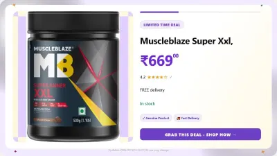 Muscleblaze Weight Gainers/Mass Gainers (500 g, Chocolate) at ₹669