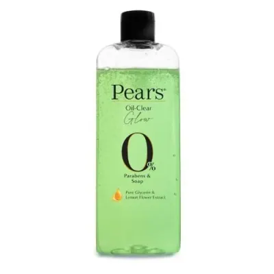 Pears 98% Pure Glycerin Oil-Clear Glow Body Wash with Lemon flower extract and 0% Parabens & Soap for an Oil-Clear Glow, 250 ml at ₹89