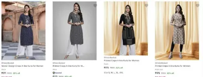 Ethnicbasket Women's Kurtas from ₹171