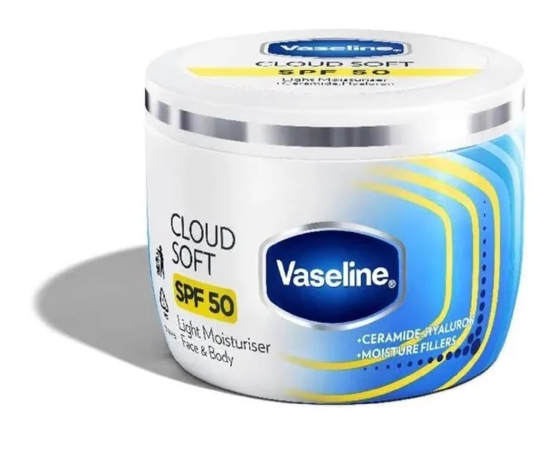 VASELINE Cloud Soft SPF 50 PA ++++ Light Moisturiser, 200 ml at ₹306