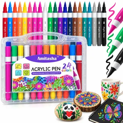 Acrylic Paint Markers (24 Colors) at ₹279