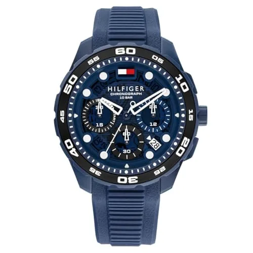 Tommy Hilfiger Th-Regatta Japanese Quartz Analog with Blue Dial Blue Silicone Strap Watch for Men - TH1792232 at ₹7,015