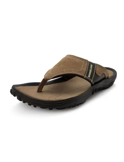 Leather Slippers (CAMEL) at ₹1,503