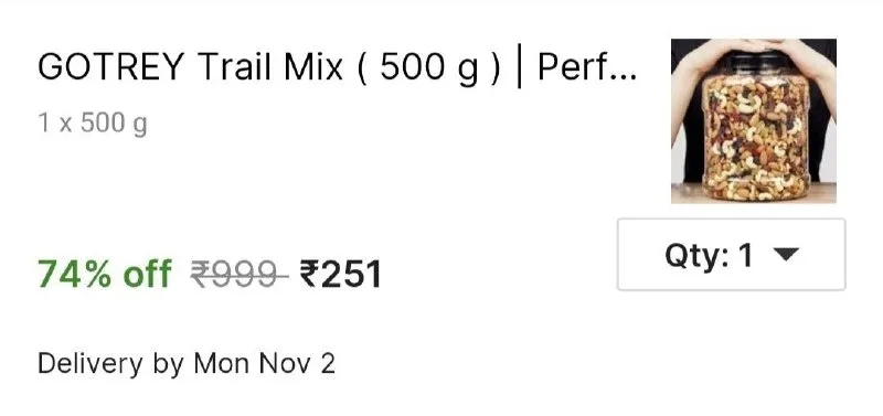 Mix Dry Fruit, 500g at ₹251