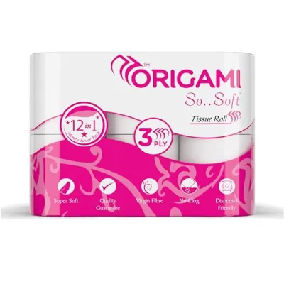 Origami Toilet Tissue, Pack of 12 at ₹209