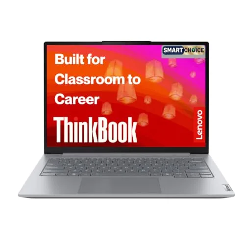 Lenovo Smartchoice ThinkBook 14, Intel Core 5 210H, 16GB RAM, 512GB SSD, WUXGA IPS 14”(35.56cm), Win11, Office 2024, Arctic Grey, 1.36Kg, 21 at ₹64,990