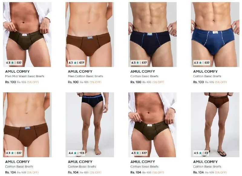 Men's Briefs from ₹100