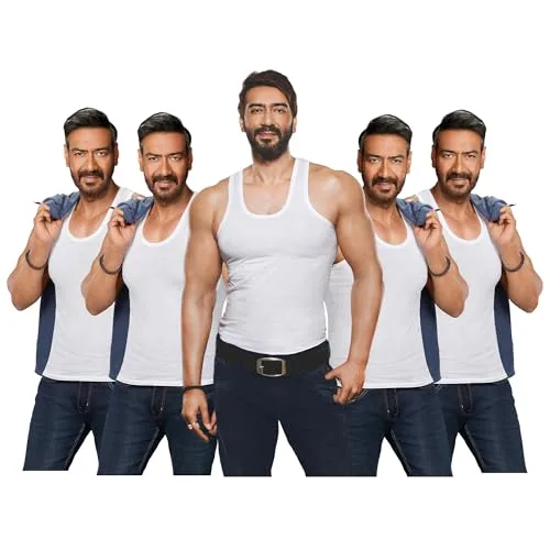Amul Comfy Men’s Vest | 100% Cotton Single Jersey Fabric | U Neck Sleeveless Innerwear | Ultra Soft Hand Feel | Seamless Body | Superior Com at ₹281