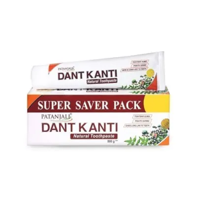 Patanjali Dant Kanti Natural Toothpaste 800G (200G X 4), Sup at ₹261