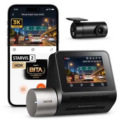 70mai A510 3K Dual Dashcam at ₹10,552