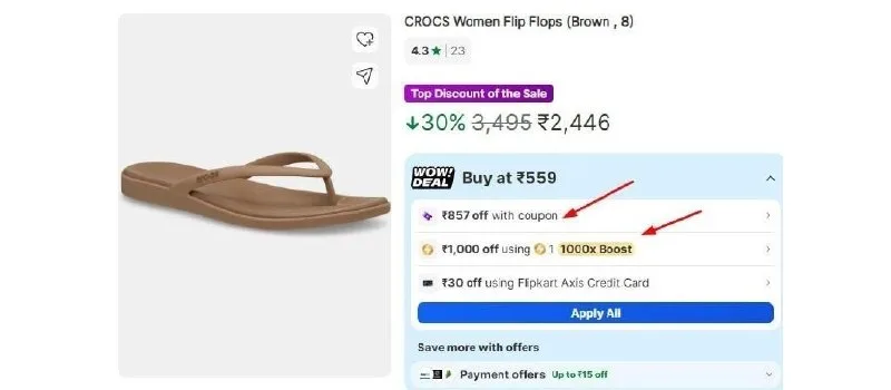 Crocs women at ₹559