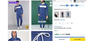 Killer Colorblock Men Track Suit at ₹999