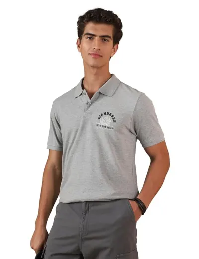 FYLTR Men's Slim Fit Polo T-Shirt with Contrast Tipping Collar - Soft Handfeel | Casual T-Shirts for Men at ₹199