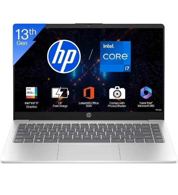 HP 14s Intel Core i7 13th Gen 1355U - (16 GB/512 GB SSD/Windows 11 Home) 14-ep0159TU Thin and Light Laptop at ₹66,740