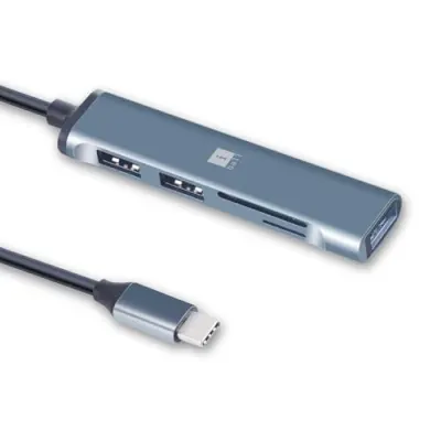 Bridge 500 Type-C to USB Hub + Card Reader Multifunctional Adapter, 5-in-1, 3-Port USB Hub (USB 3.0 X 1_Port+ 2-Ports USB 2.0) + 2-Slots SD  at ₹250