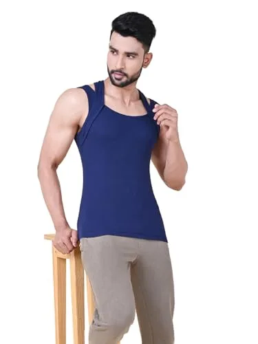Rupa Colors Athlefit X Gym Vest for Men, 100% Cotton Fabric, Breathable and Stretchable, Racerback with Criss Cross Shoulder Strap, Pack of  at ₹90