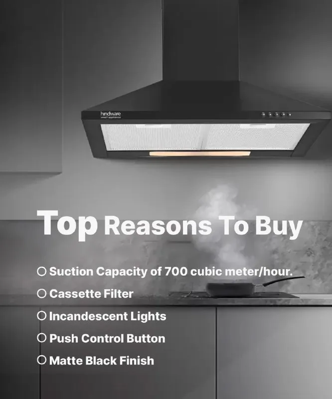 Hindware Chimney Clarissa 60 IN 750 CMH 59.5 cm Chimney - 4297