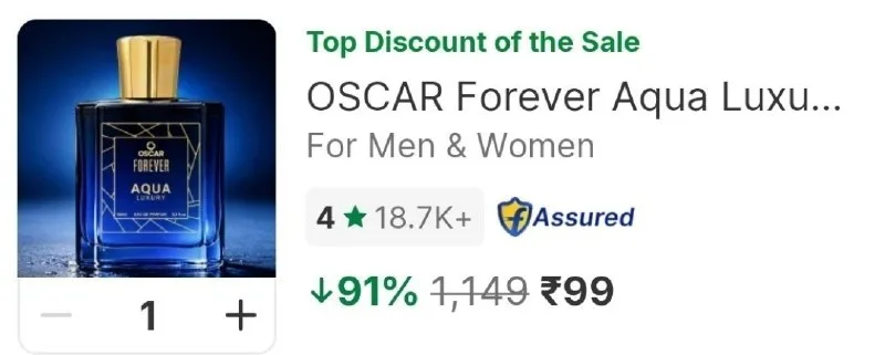 OSCAR Forever Aqua Luxury Premium Perfume at ₹99