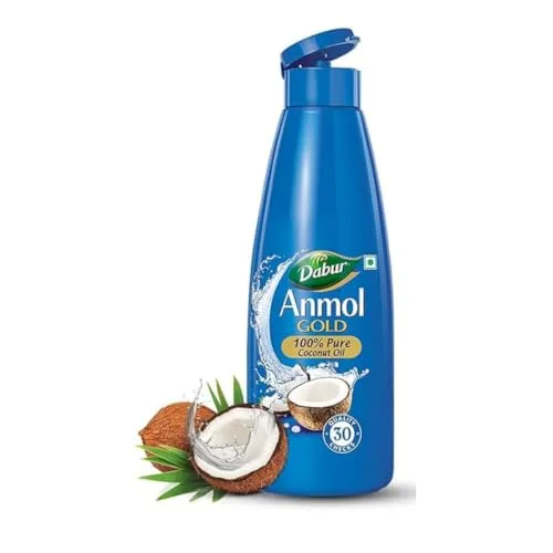 Dabur Anmol Gold Pure Coconut Oil - 250ml | Natural | Nariyal Tel | Sourced from Handpicked Sundried Coconuts | Multipurpose Oil at ₹94