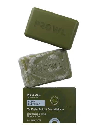 PROWL by Tiger Shroff Detan Men Body Soap with 1% Kojic Acid & Glutathione at ₹148