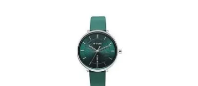 Titan Neo Analog with Day and Date Green Dial Green Color Leather Strap Watch at ₹2,517