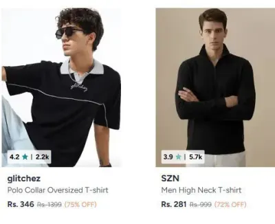 T shirts and Polo T shirts upto 80% Off