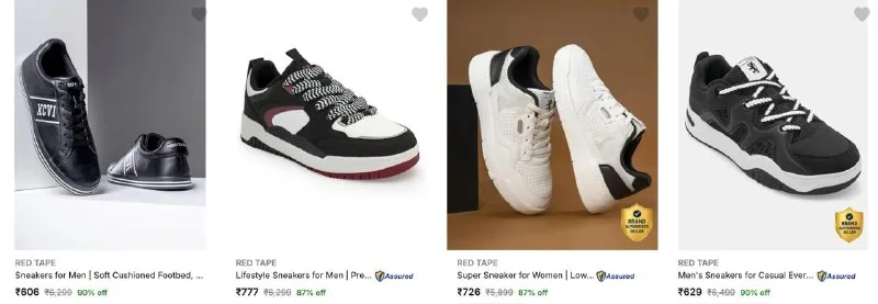 Upto 90% Off On Red Tape Sneakers