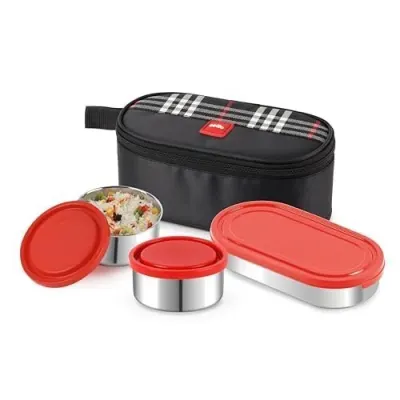 CELLO MF Trent Plus Lunch Box with Bag for Office, Red | 300 at ₹367