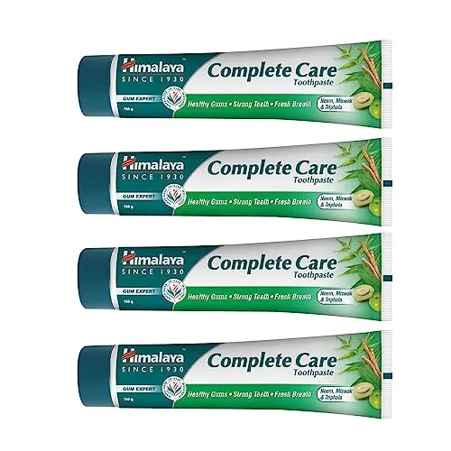 Himalaya Complete Care Toothpaste 600g(150gx4, Pack of 4)| For Strong Teeth & Healthy Gums | With Neem, Miswak & Triphala | Herbal Formulati at ₹213