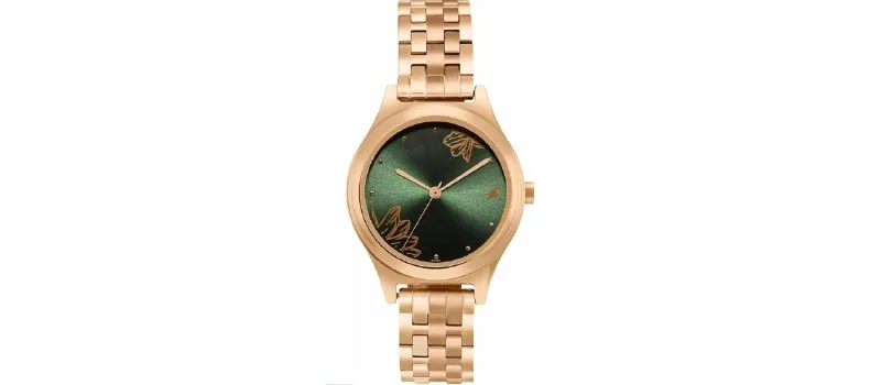Fastrack P3H Green Dial Rose Gold Plating Stainless Steel Women's Watch at ₹759