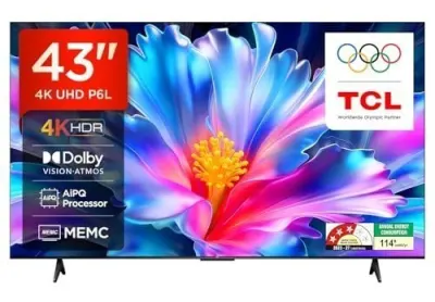 TCL (43 inches) 4K Ultra HD Smart Google TV ,740 – Flat ₹11,250 Off Using ICICI CC