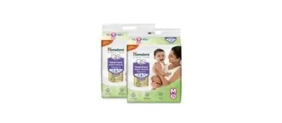 Himalaya Total Care Super Absorb Baby Pants Diaper | Size M (Medium) 152 Count | Pack of 2 | 7-12 kg | Breathable & Rapid Zig Zag Absorption at ₹1,110