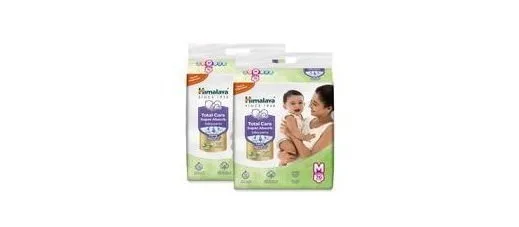 Himalaya Total Care Super Absorb Baby Pants Diaper | Size M (Medium) 152 Count | Pack of 2 | 7-12 kg | Breathable & Rapid Zig Zag Absorption at ₹1,110