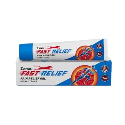 Zandu Fast Relief Gel- 45ml | For back, Neck & Shoulder and Knee pain | Deep Penetration- 1.5x more effective | Recommended by Physiotherapi at ₹107