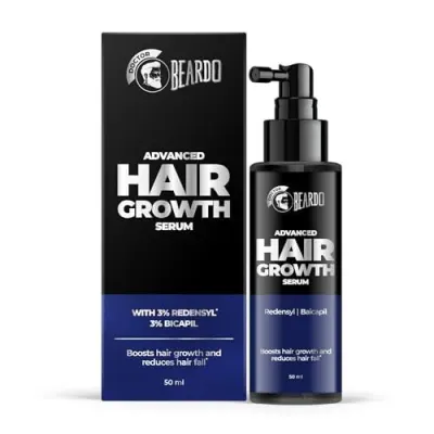 BEARDO Dr. Advanced Hair Growth Serum For Men, 50 Ml| Contains 3% Redensyl, 3% Baicapil, Rosemary | Stimulates Hair Growth, Increase Hair De at ₹319