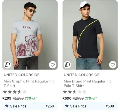 AJIO Sale Live : Upto 77% Off On UCB Clothing