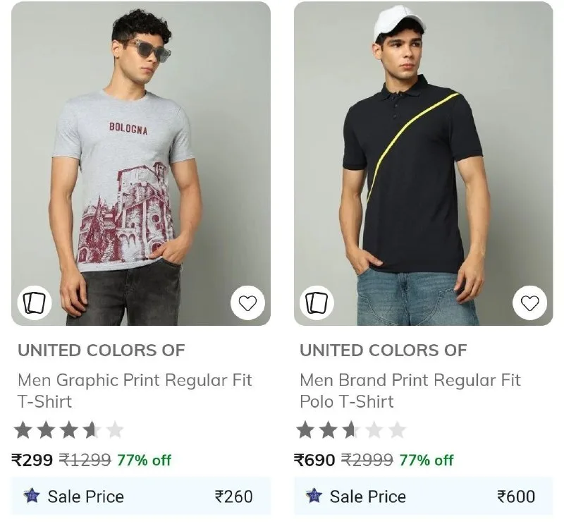 AJIO Sale Live : Upto 77% Off On UCB Clothing