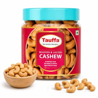 Tauffa Roasted & Salted Cashews 250g | Rock Salt Kaju | No A at ₹299