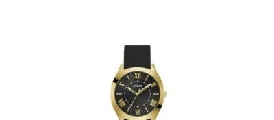 Guess Analog Black Dial Men's Silicone Black Band Watch at ₹3,461