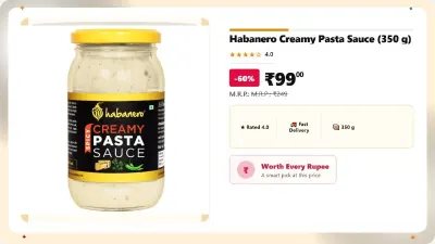 Habanero Creamy Pasta Sauce, 350g at ₹99