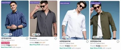 Upto 85% Off on Men's Clothing