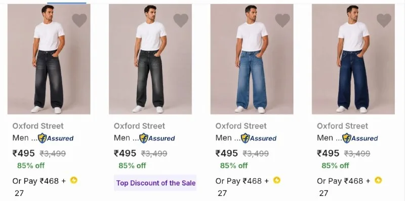 Oxford Street Jeans at ₹499