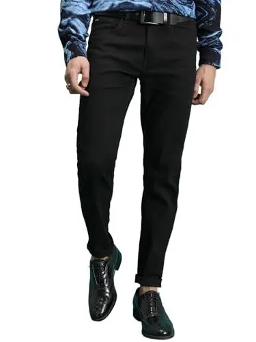 Highlander Men Men’s Straight Fit Jeans | Mid Rise | Stretchable | Designed for Comfort & Ease of Movement| Jeans for Man at ₹389