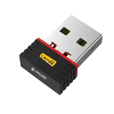 Lapcare 150Mbps Nano Laptop USB Wi-Fi Adapter | Frequency 2.4Ghz | Plug & Play with Free Driver | Supports Windows, Macos & Linux | IEEE 802 at ₹191
