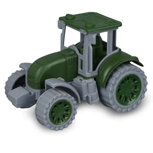 Asian Portable Plastic Pull Back Swaraj Tractor Toy for Kids Pack of 1 (Multicolor) at ₹78