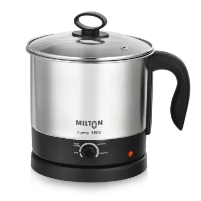 Milton Champ 1.5L 600W Electric Multi Cook Kettle with Steamer at ₹1,295