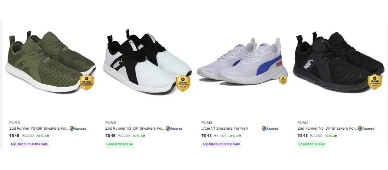 LOOT DEAL : 70-81% OFF On PUMA Shoes