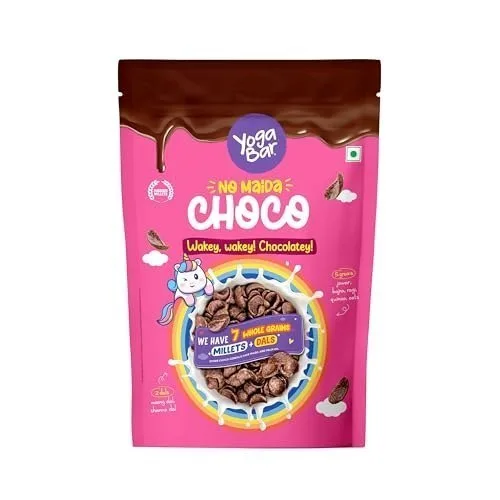 Yogabar Multigrain Chocos Cereal for Breakfast, Zero Maida, Delicious Chocolate Chocos for Kids & Adults, Protein Food, 0 Added Preservative at ₹99