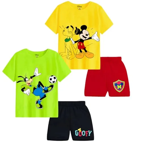 Kuchipoo © Disney Boys Regular Fit Cotton T-Shirts and Shorts at ₹378