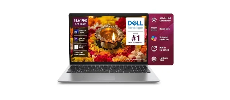 Dell 15 AI Powered Laptop — 8GB DDR5 | 512GB SSD at ₹70,740